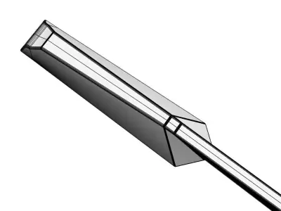 Double street LED lamp 3D model