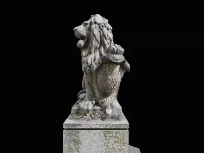 Lion sculpture 3D model