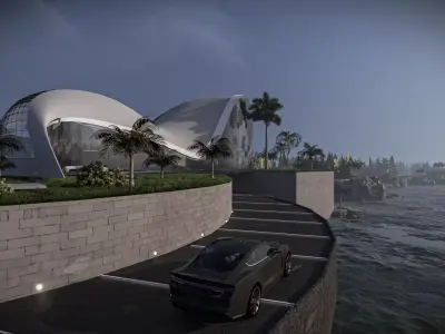 Organic Parametric Exterior Building  Amorphous Architecture 3D model