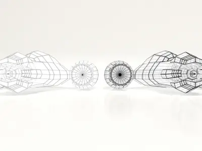 Spaceship 2 Low-poly 3D model