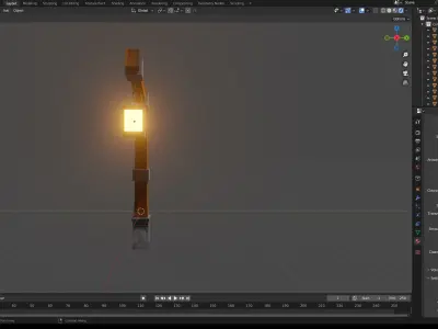 street light Medieval Lamp post Low poly  Low-poly 3D model