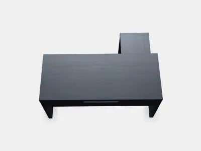 MALM desk with pull-out top Low-poly 3D model