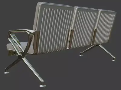 Airport Waiting Bench 3D model