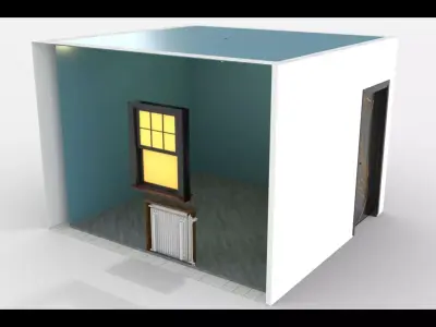 Bedroom Type 2 Interior Design without Furnitures 3D model