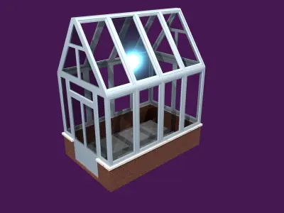 Greenhouse  Low-poly 3D model