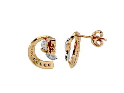 Light Minimalist Diamond Ring Earrings Pendant Set 3D print model