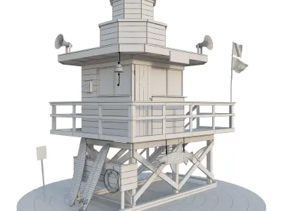 Lifeguard Beach House  3D model