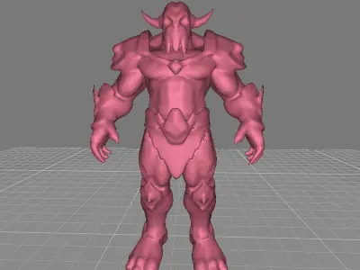 ICE CRYSTAL GOLEM Low-poly 3D model