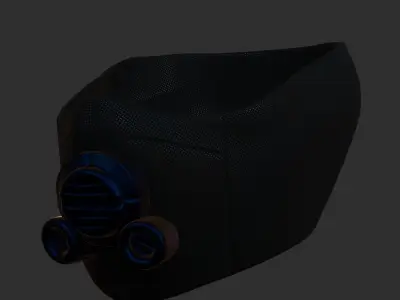 Gas mask helmet 3d model scifi Low-poly  Low-poly 3D model 459