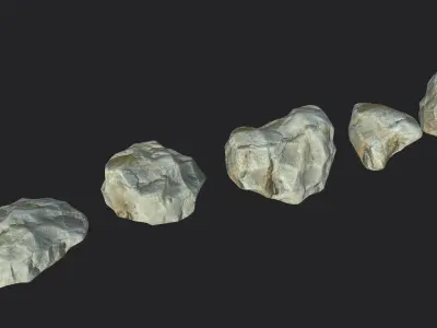 Rocks Pack Low-poly 3D model