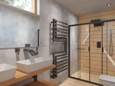 Bathroom 01 Low-poly 3D model