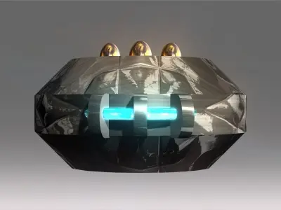 Capsules Power Source Spaceship Low-poly 3D model