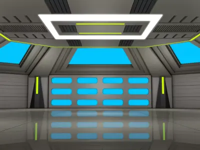 Sci Fi Room 3D model 35