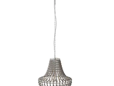 Wood Bead Chandelier 3D model