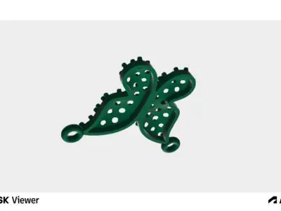 Woman Butterfly Pendant 3D print model