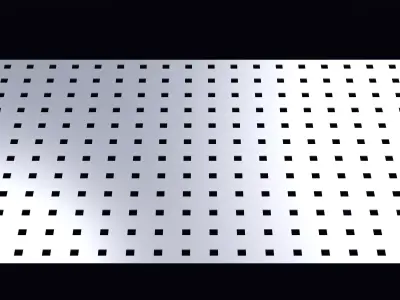 Perforated panel with 9 percent opening 25O111 3D model
