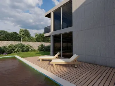 Casa Scene-villa-modern house 3D model