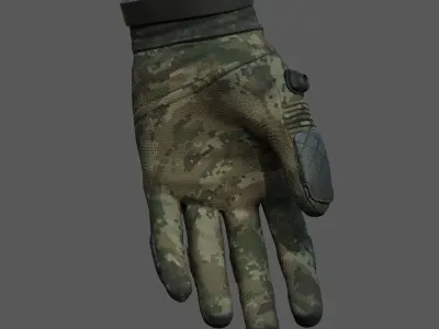 Gloves military combat soldier cyborg bike coloring Generic  Low-poly 3D model
