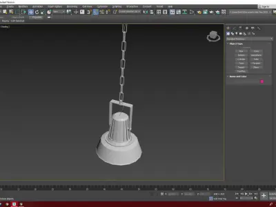 Celling Old Dirty Light Low-poly 3D model