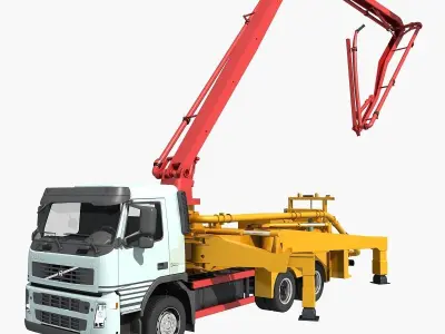 Collection Cement Mixer Concrete pumper 3D model