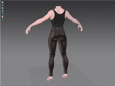 Female fantasy costume 3D model