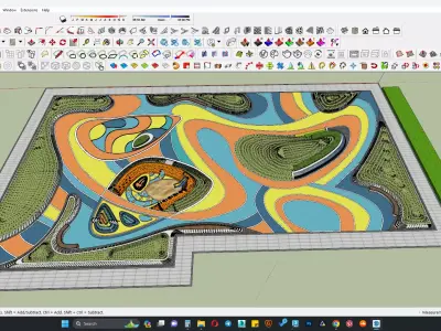 PLay area 3d model contours 3D model