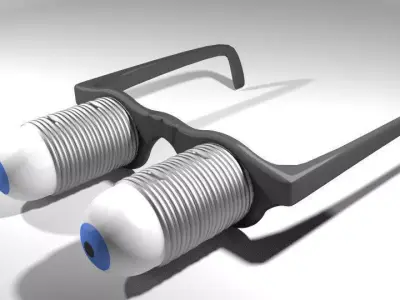 Novelty Eyeglasses - Pop-up Eyes 3D model