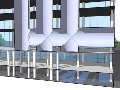Infinite-wind tunnel with WIND SCOOPS  top 3D model