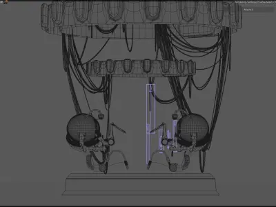 Black science fiction product showcase 3D model