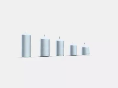 FENOMEN Unscented block candle set of 5 Low-poly 3D model