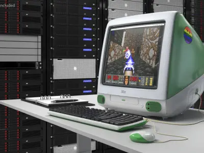  Apple iMac 1998 Green with Stickers 