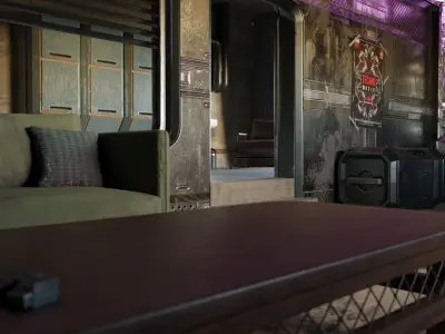 Cyberpunk Apartment Scene v10 3D model