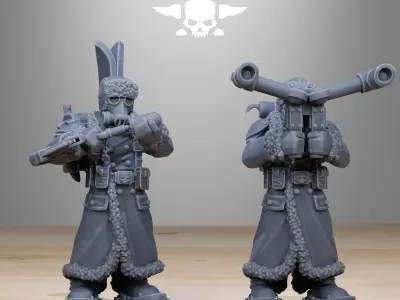 GrimGuard Frostwatch Skiers 3D print model
