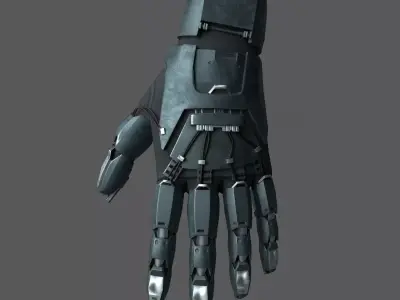 Scifi glove warior  Low-poly 3D model