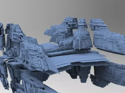 Alien Ship design 5 3D model