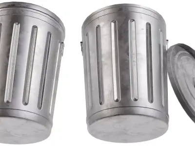 Trash Can V2 Low-poly 3D model