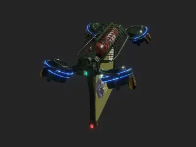 Sci Fi Advertising Drone Low-poly 3D model