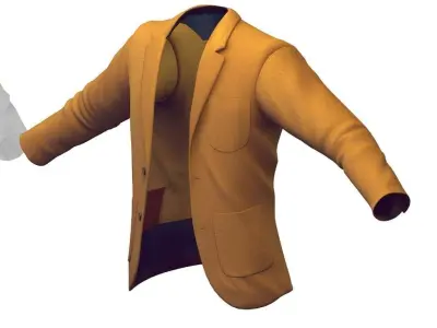 Cartoon High Poly Subdivision Sand Jacket 3D Model  Low-poly 3D model