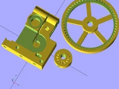Mini Fala Extruder prusa i3  Free 3D print model