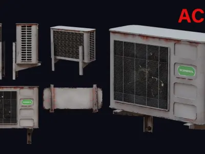 Ac units - Game Ready Free low-poly 3D model