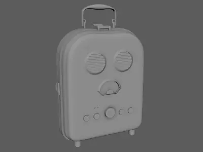 Cartoon Style Stylized Radio Sunnylife Radio Gray Edition 3D model