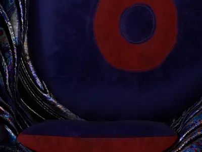 chair living armchair velvet Free low-poly 3D model