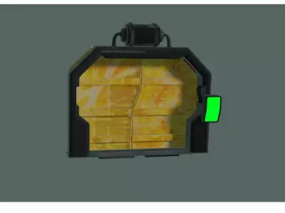 Default sci-fi door Low-poly 3D model
