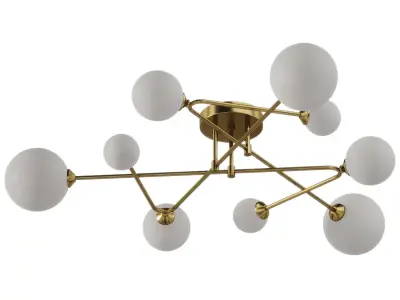 Sputnik Ceiling Lamp Low-poly 3D model