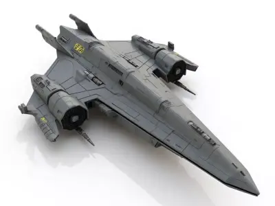 futuristic spaceship  3D print model
