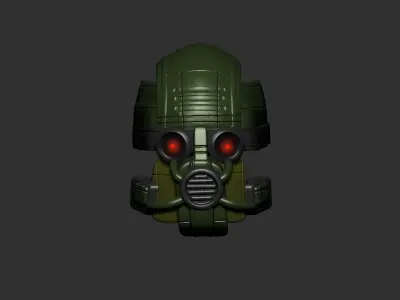 helmet high poly sculpt 3d printable ver 7 3D model 3D model 127