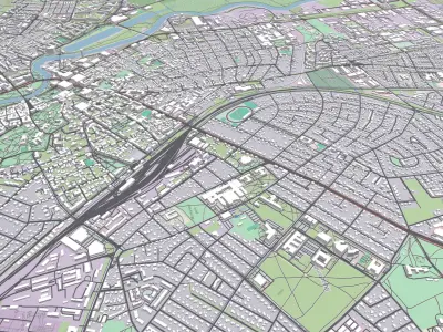 Cityscape Tartu Estonia 3D model