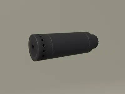 DTK Putnik Zenitco Russian Silencer Low-poly 3D model