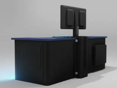 Sci-fi Controller Display - Low poly - PBR - Game ready Low-poly 3D model