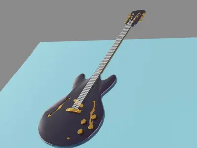 Guitars x8 Bundle Pack 3D model